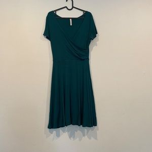 Teal Gilli cross front dress from ModCloth